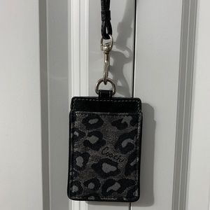 Coach ID Lanyard Ocelot Holder